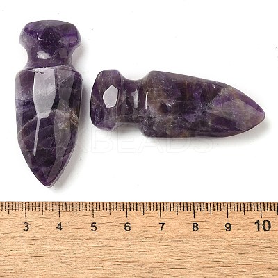 Natural Amethyst Craved Sword Model Ornament DJEW-C019-02M-1
