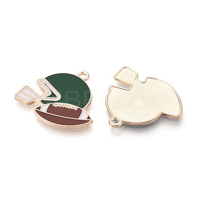 Alloy Enamel Pendants ENAM-T025-02G-19B-1