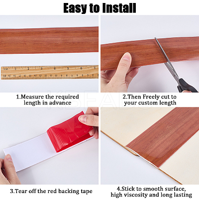 Self-Adhesive PVC Floor Door Flat Transition Strips DIY-WH20031-052F-1