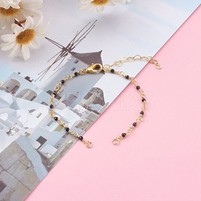 Natural Spinel Handmade Beaded Chains Bracelet Making AJEW-JB00907-01-1