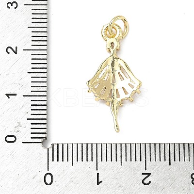 Brass Micro Pave Cubic Zirconia Pendants ZIRC-I356-08G-02-1