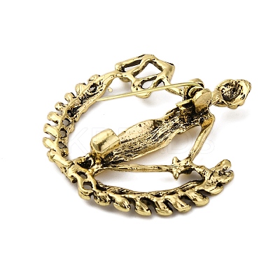 Tibetan Style Alloy Constellation Brooches JEWB-I034-37AG-1