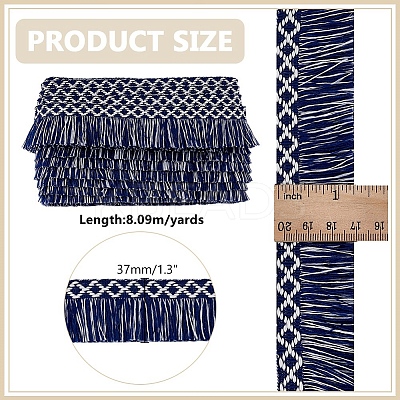 8.8 Yards Nation Style Polyester Lace Trim Ribbon OCOR-HY0001-43-1