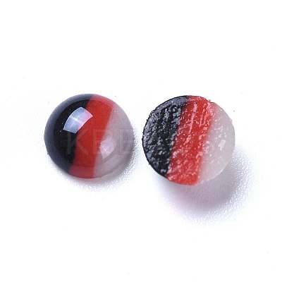 Opaque Glass Cabochons X-GGLA-S038-10L-6mm-1