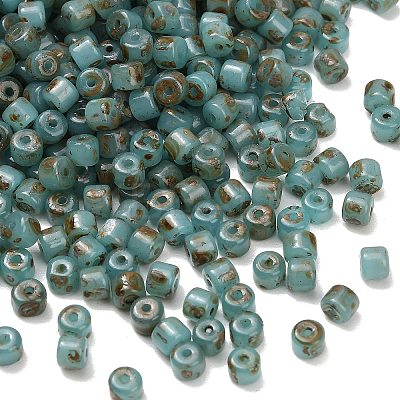 Picasso Glass Cylinder Seed Beads GLAA-C044-01D-1