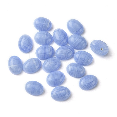 Synthetic Blue Lace Agate Cabochons G-A094-01B-40-1