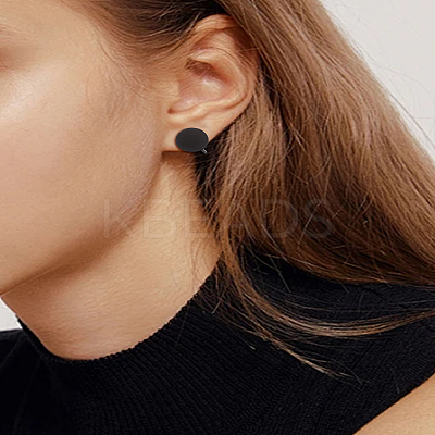 2Pcs Stainless Steel Clip-on Earrings EJEW-LP0007-046EB-1