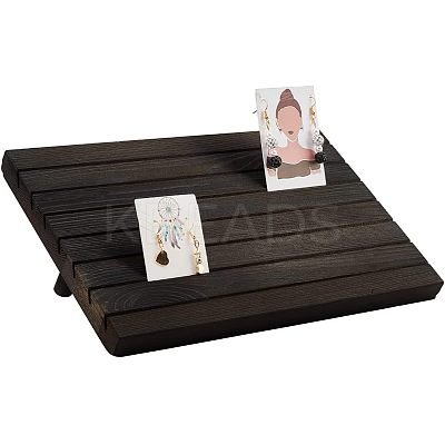 7-Slot Wooden Place Card Display Stands ODIS-WH0029-52B-1