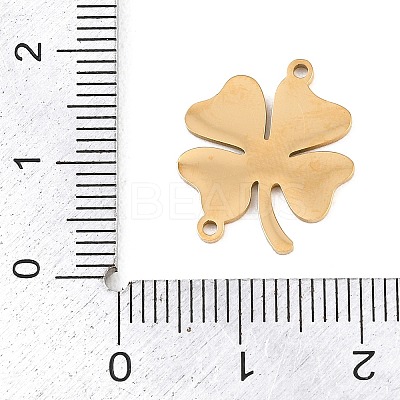 Saint Patrick's Day 304 Stainless Steel Shamrock Connector Charms STAS-Z183-04G-1