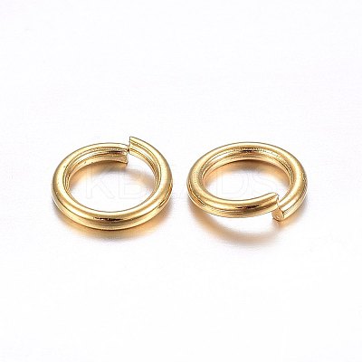 304 Stainless Steel Open Jump Rings LS-X-STAS-O098-02G-08-1