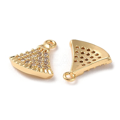 Brass Micro Pave Cubic Zirconia Charms KK-Q779-03G-1