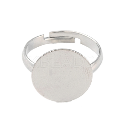 Brass Pad Ring Bases KK-EC022-14mm-N-NR-1