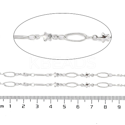 Non-Tarnish 304 Stainless Steel Link Chain CHS-H028-07C-P-1