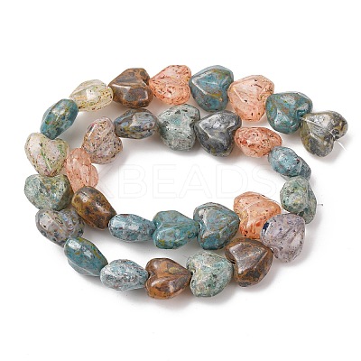 Painted Glass Beads Strands GLAA-B037-14-1