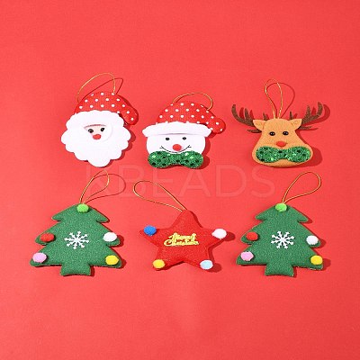 10Pcs 5 Styles Cloth Pendant Decorations FIND-FS0003-28-1