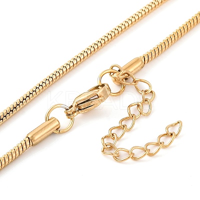 201 Stainless Steel Round Snake Chain Necklaces for Women LS-NJEW-G140-06D-G-1-1