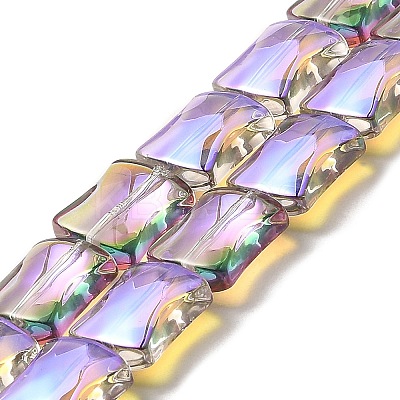 Electroplate Glass Beads Strands EGLA-H103-FR06-1