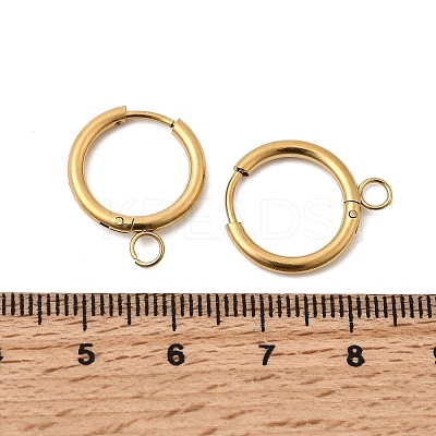 Stainless Steel Huggie Hoop Earring Findings STAS-J400-36B-G-1