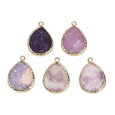 Natural Lepidolite Pendants G-K347-08G-02-1