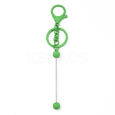 Spray Painted Alloy Bar Beadable Keychain for Jewelry Making DIY Crafts KEYC-A011-02D-1