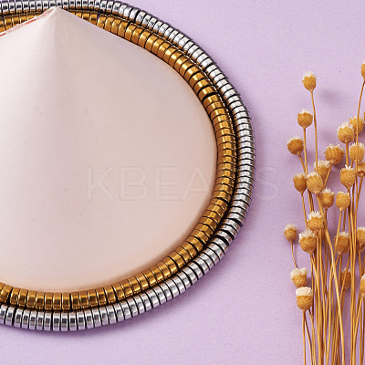 2 Strands 2 Colors Electroplate Non-magnetic Synthetic Hematite Beads Spacers Strands G-TA0001-28-1
