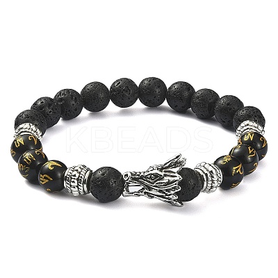 4Pcs 4 Style Om Mani Padme Hum Mala Bead Bracelets Set BJEW-JB09375-1