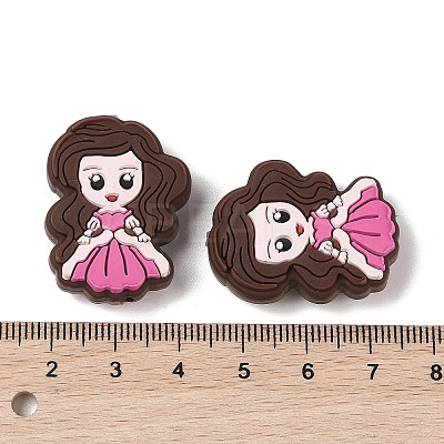 Princess Food Grade Silicone Focal Beads SIL-A008-05B-1