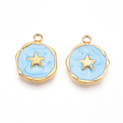 304 Stainless Steel Pendants STAS-N108-04B-G-1