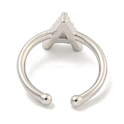 Rack Plating Brass Open Cuff Rings for Women RJEW-F162-01P-A-1