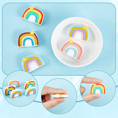 8Pcs 4 Colors ilicone Beads SIL-SC0001-12-1