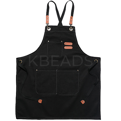 Canvas Cotton Apron AJEW-WH20060-29B-1