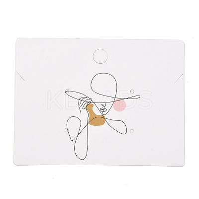 Rectangle Cardboard Jewelry Display Cards CDIS-P004-09-1