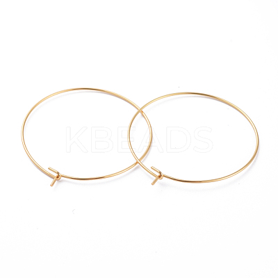 316 Surgical Stainless Steel Hoop Earring Findings STAS-J025-01E-G-1