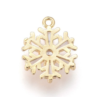 Brass Cubic Zirconia Pendants KK-F809-06G-1