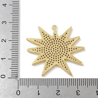 Rack Plating Brass Micro Pave Clear Cubic Zirconia Pendants KK-G515-32G-1
