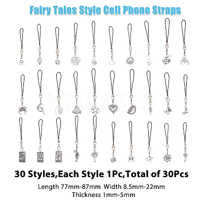 Fairy Tales Style Cell Phone Straps HJEW-FH0001-40-1