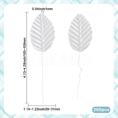 Handmade Silk Cloth Artificial Leaf AJEW-WH20070-073D-1