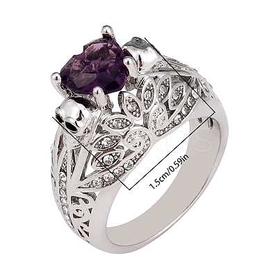 Alloy Rhinestone Wide Band Rings PW-WG04AF0-26-1