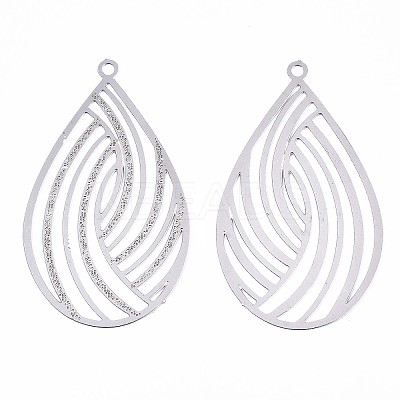 Non-Tarnish 304 Stainless Steel Filigree Pendants X-STAS-T057-06P-1