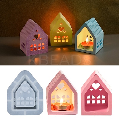 House DIY Pixel Heart Quicksand Silicone Molds AJEW-U013-01A-1