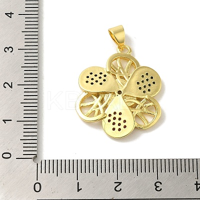 Brass Micro Pave Colorful Cubic Zirconia Pendants KK-Z042-20G-03-1