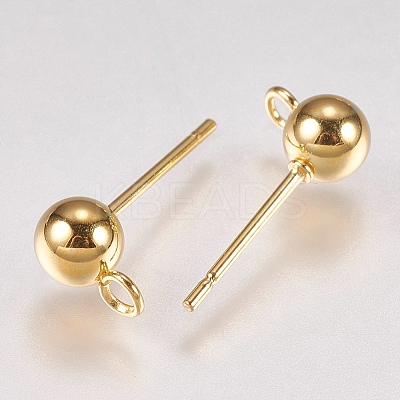 202 Stainless Steel Stud Earring Findings LS-STAS-G173-12G-5mm-1