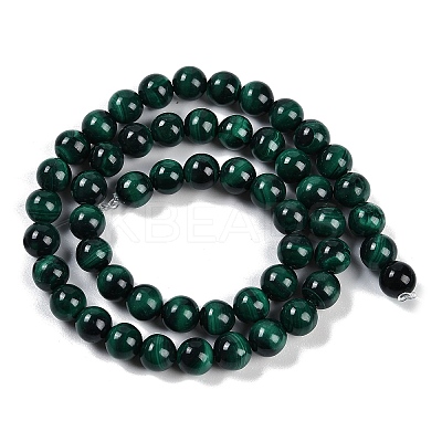Natural Malachite Beads Strands G-F461-05-8mm-1