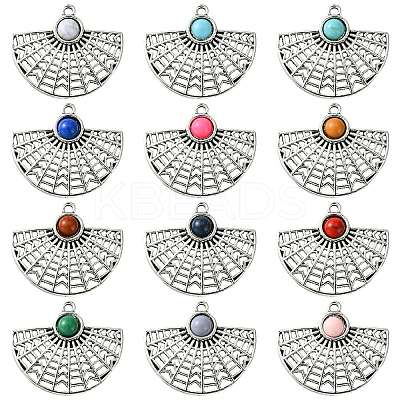 30Pcs Resin Imitation Turquoise Pendants RESI-CJ0003-68-1
