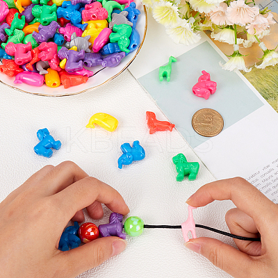 300G 2 Styles Plastic Beads FIND-SP0002-62-1