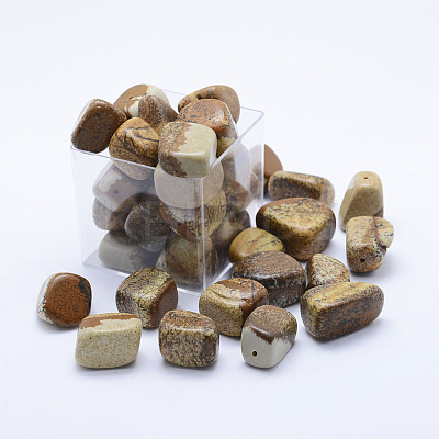 Natural Picture Jasper Beads G-H1462-07-1
