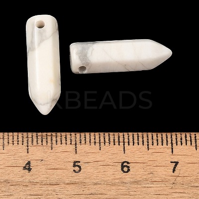 Natural Howlite Pointed Pendants G-C158-05N-1