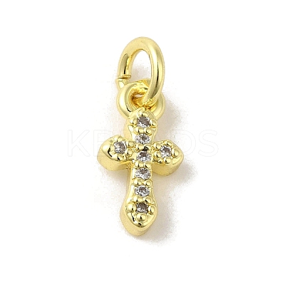 Brass Micro Pave Cubic Zirconia Charms KK-M283-20F-01-1