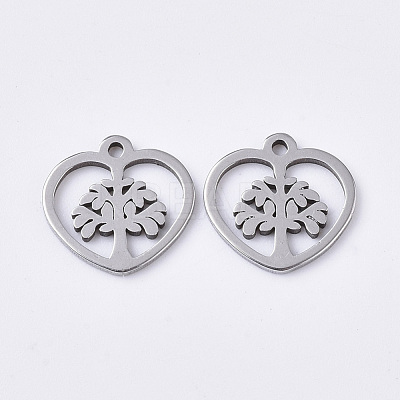 Non-Tarnish 201 Stainless Steel Charms STAS-T050-021P-1