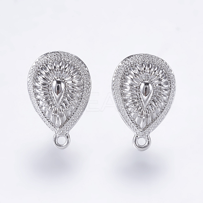 Alloy Stud Earring Findings PALLOY-F201-04-1